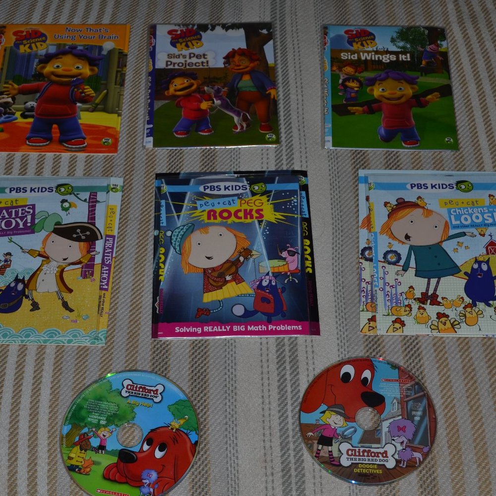 8 PBS Kid Dvds Bundle